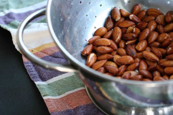 almond milk - draining