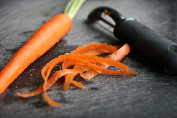 macaroni - peel carrot