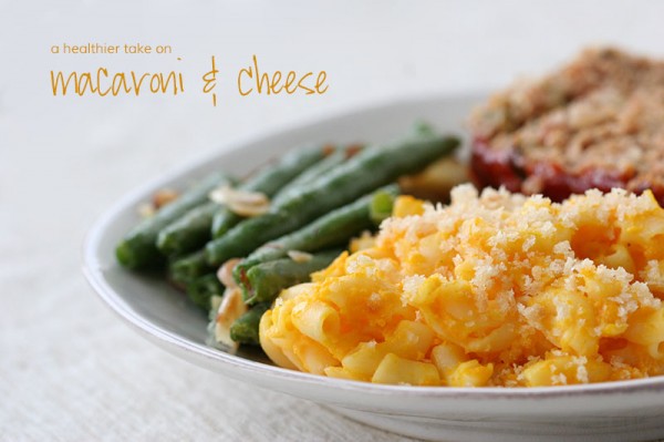 healthy macaroni and cheese - plated