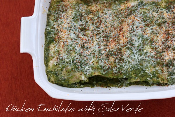 chicken enchiladas with salsa verde