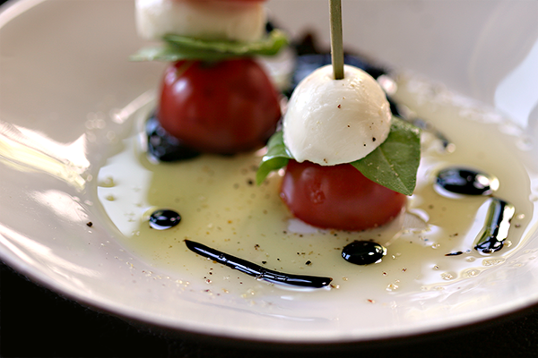 caprese salad on a stick - plated