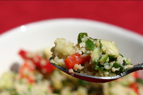 bulgur salad with edamame