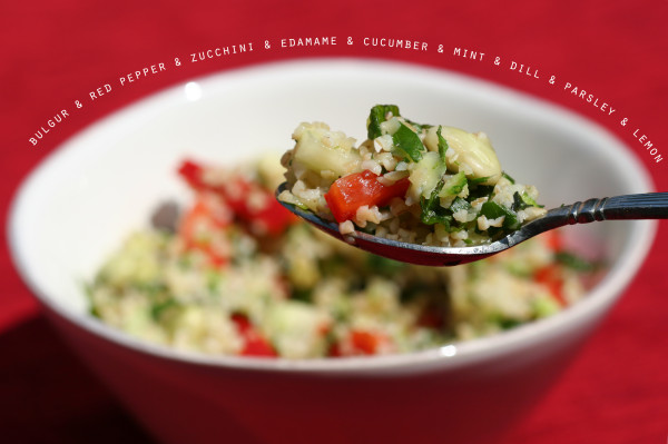 bulgur salad with edamame