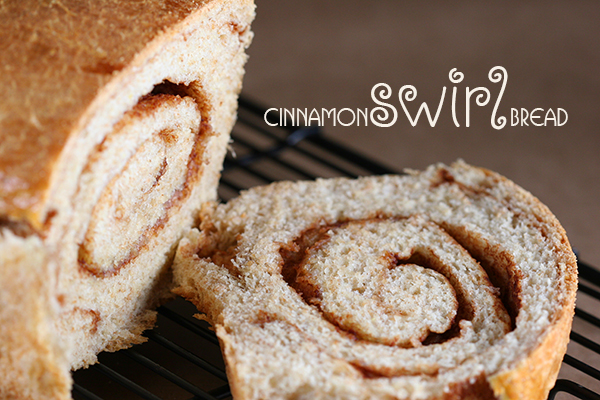 cinnamon swirl bread - with text