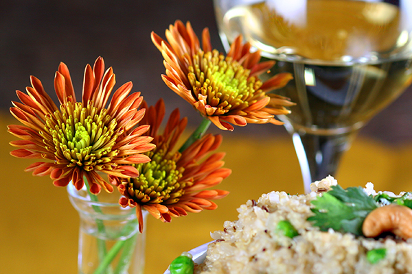 indian dinner - flowers