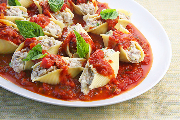 turkey and artichoke stuffed shells