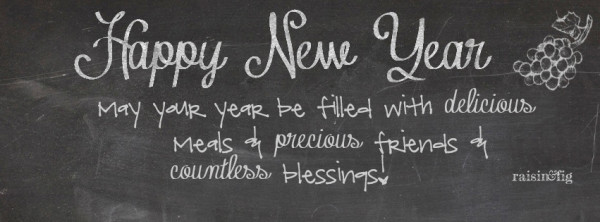 FB cover - chalkboard happy new year