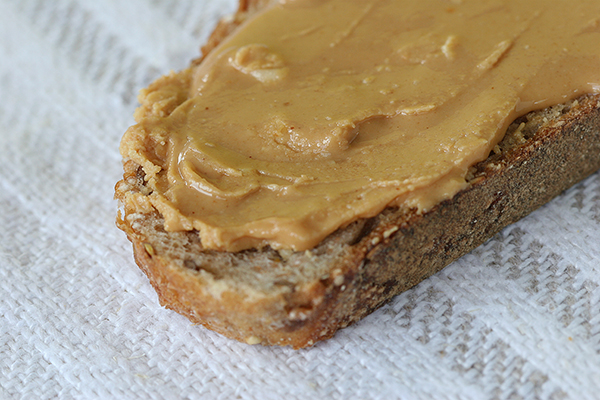 peanut butter on bread