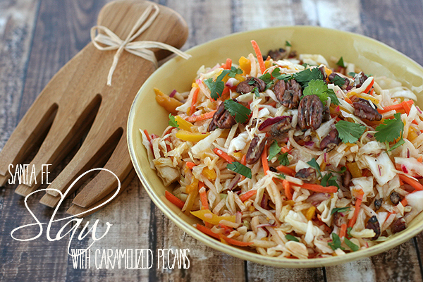 santa fe slaw with caramelized pecans