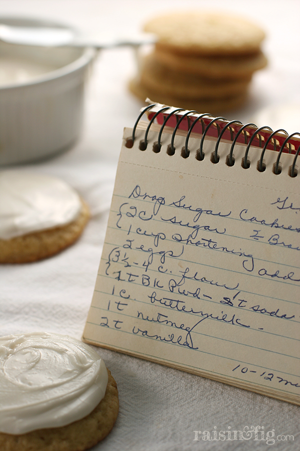 drop sugar cookies recipe card