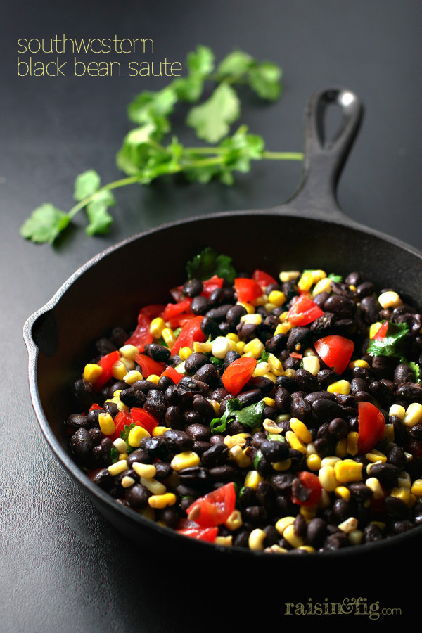 southwestern black bean saute