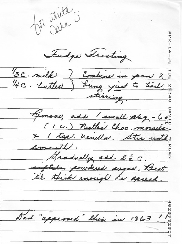 fudge frosting recipe