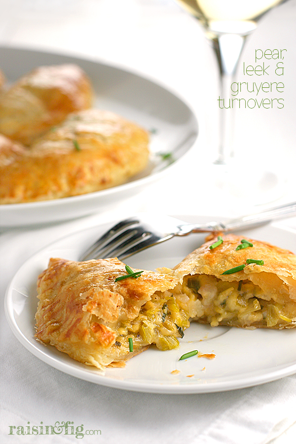 pear leek and gruyere turnovers