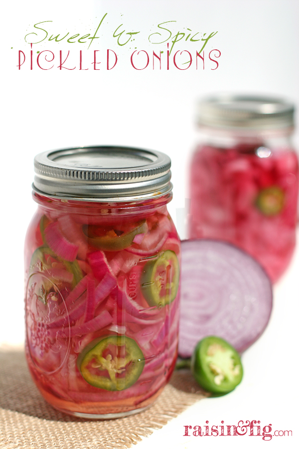 sweet spicy pickled onions