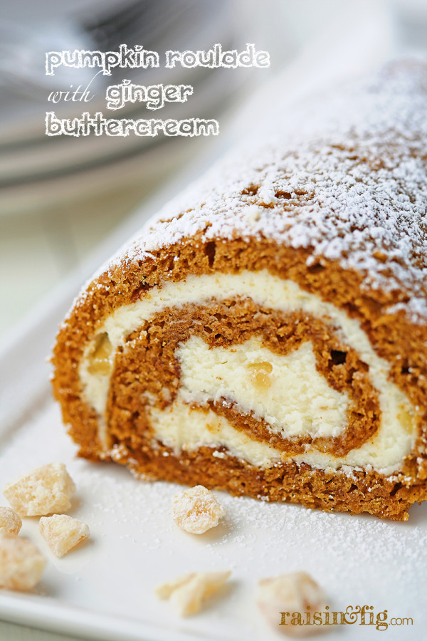 pumpkin roulade with ginger buttercream