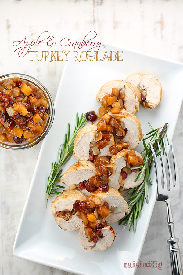 apple and cranberry turkey roulade