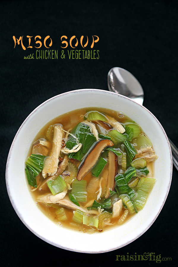 miso soup with chicken and vegetables
