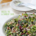 broccoli pea and cranberry salad