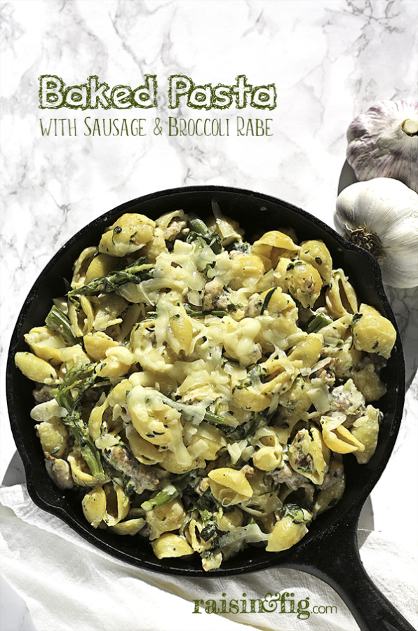 Baked Pasta with Sausage and Broccoli Rabe